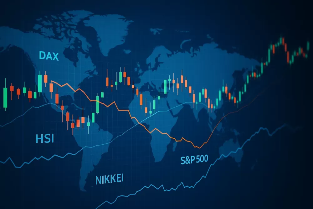 Mercados Globais Reagem a Tensões Comerciais e Dados Econômicos