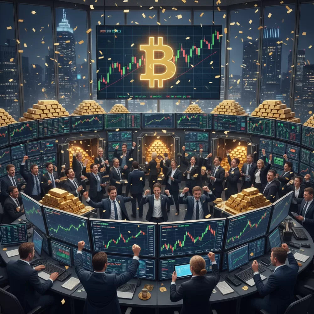 Wall Street em Alta Histórica, Bitcoin Firmes e Ouro Cai: O Que Vem Por Aí?