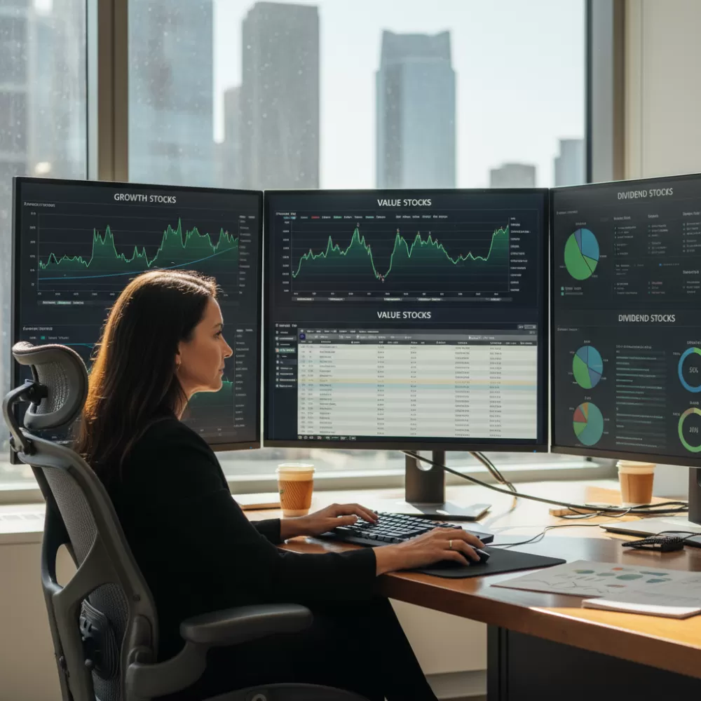 Ações de Crescimento, Valor e Dividendos: Guia Completo para Montar uma Carteira Equilibrada